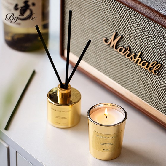 BYME电镀双色香氛香薰礼盒香薰蜡烛套装结婚生日礼物