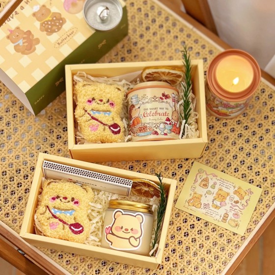 《吐司小熊》可爱香薰蜡烛礼盒创意礼物生日